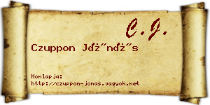 Czuppon Jónás névjegykártya